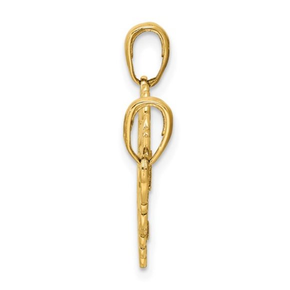 14k Yellow Gold Break-Apart HE WHO HOLDS THE KEY CAN UNLOCK MY HEART CHAMS